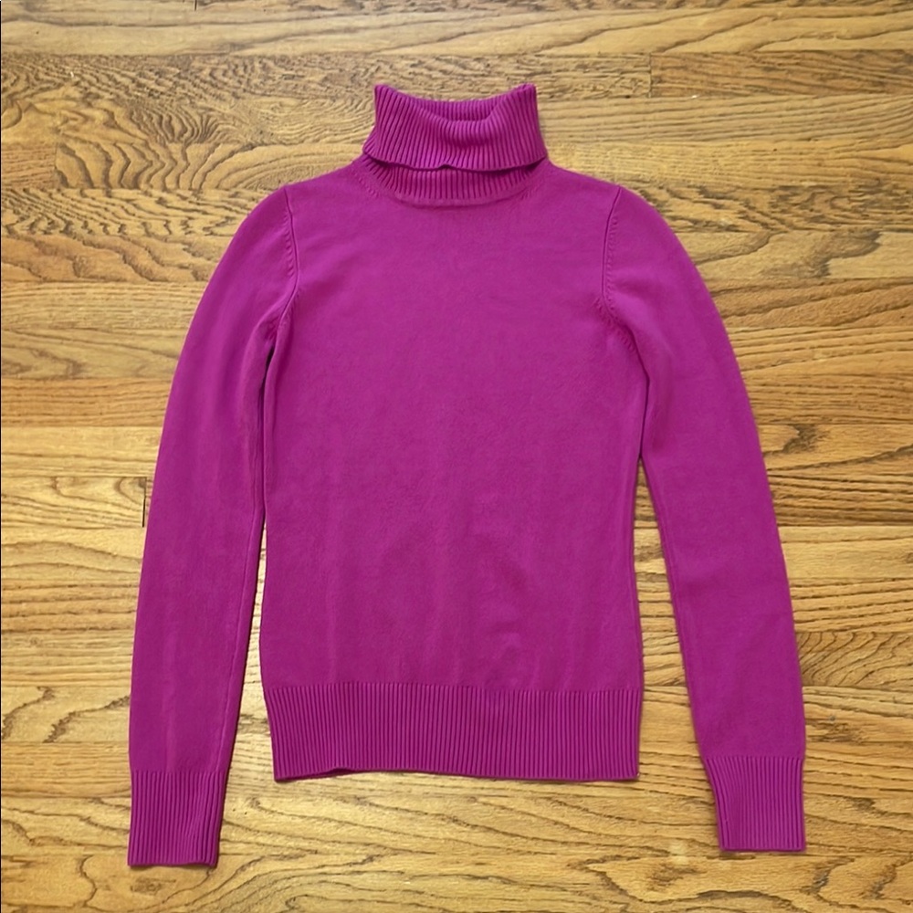 French Connection Magenta Cowl Turtleneck Sweater